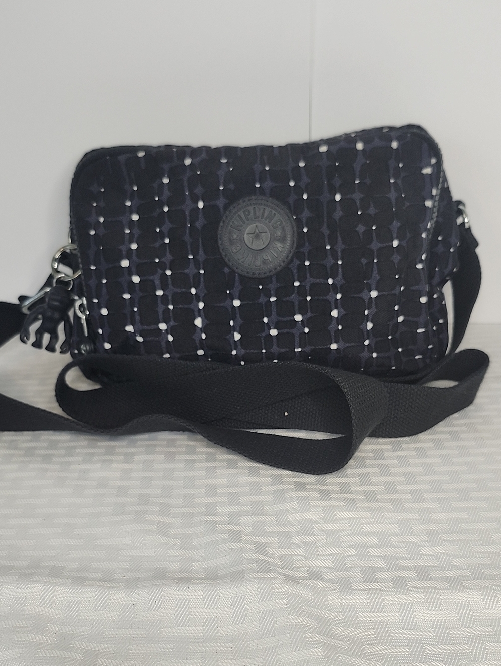 Kipling Crossbody Navy Black Monkey Key Chain